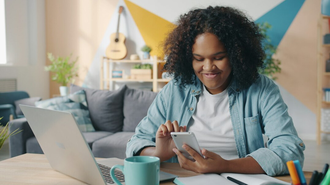 person reviewing savings account