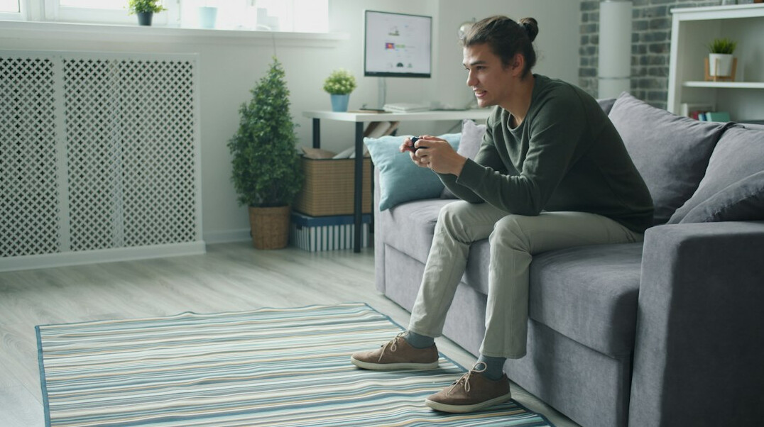 person reviewing bills at home